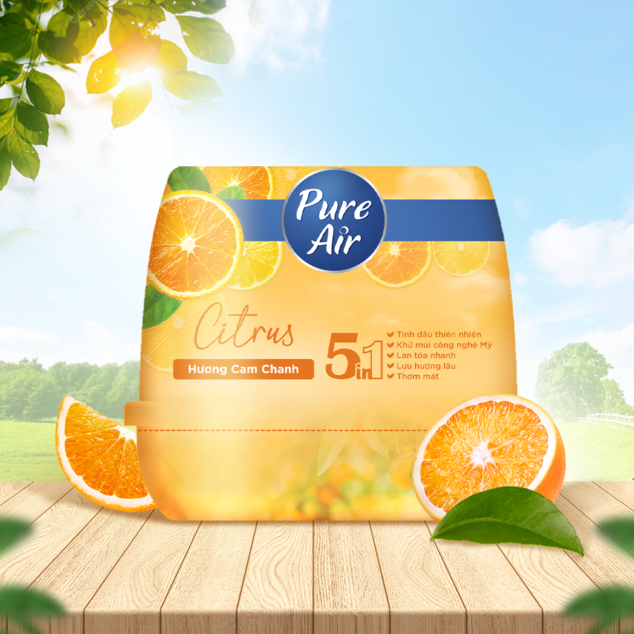 Sáp thơm khử mùi Pure Air - Hương Cam Chanh